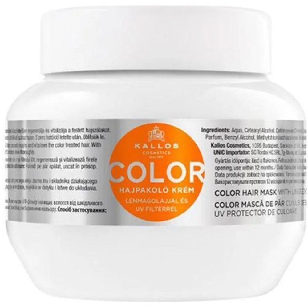 Kallos Haarkur|KJMN Color Hair Mask Linseed Oil & UV 275 ml