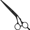 Kasho Scheren^Silver Black Haarschneideschere 6,0 Zoll Offset