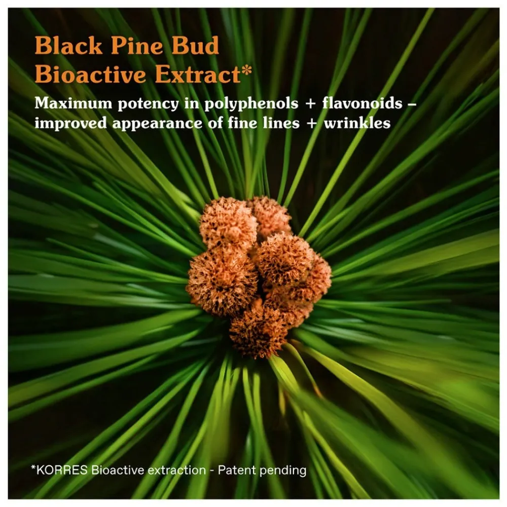 Korres Gesicht|BLACK PINE PRIMUS Glättende Tagescreme mit Anti-Falten Effekt 40 ml