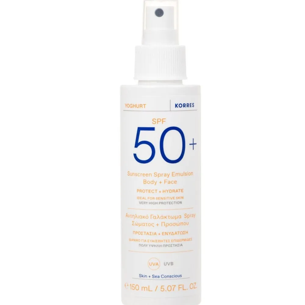 Yoghurt Sonnenspray-Emulsion für Gesicht und Körper SPF50+ 150 ml-Korres Discount