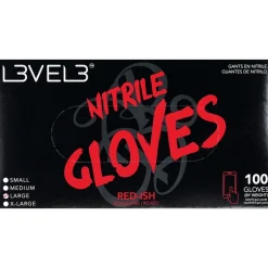 Level3 Hygiene & Desinfektion|Einwegartikel^Nitrile Gloves Large Red-ish