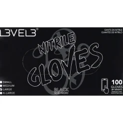 Level3 Hygiene & Desinfektion|Einwegartikel^Nitrile Gloves X-Large Black
