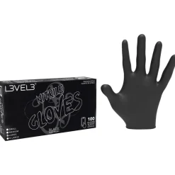 Level3 Hygiene & Desinfektion|Einwegartikel^Nitrile Gloves X-Large Black