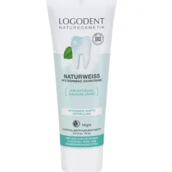 LOGONA Zahnpflege|Hagel Nature^LOGODENT Naturweiss Pfefferminz-Zahncreme 75 ml