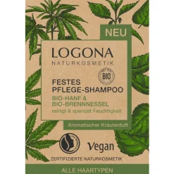 Festes Pflege Shampoo Bio-Hanf & Bio-Brennnessel 60 g-LOGONA Clearance