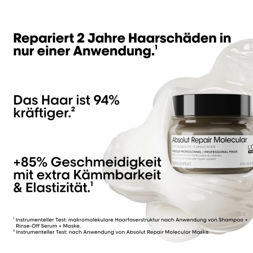 L'Oréal Professionnel Paris Reparatur & Stärkung| Haarkur^Serie Expert Absolut Repair Molecular Maske 250 ml