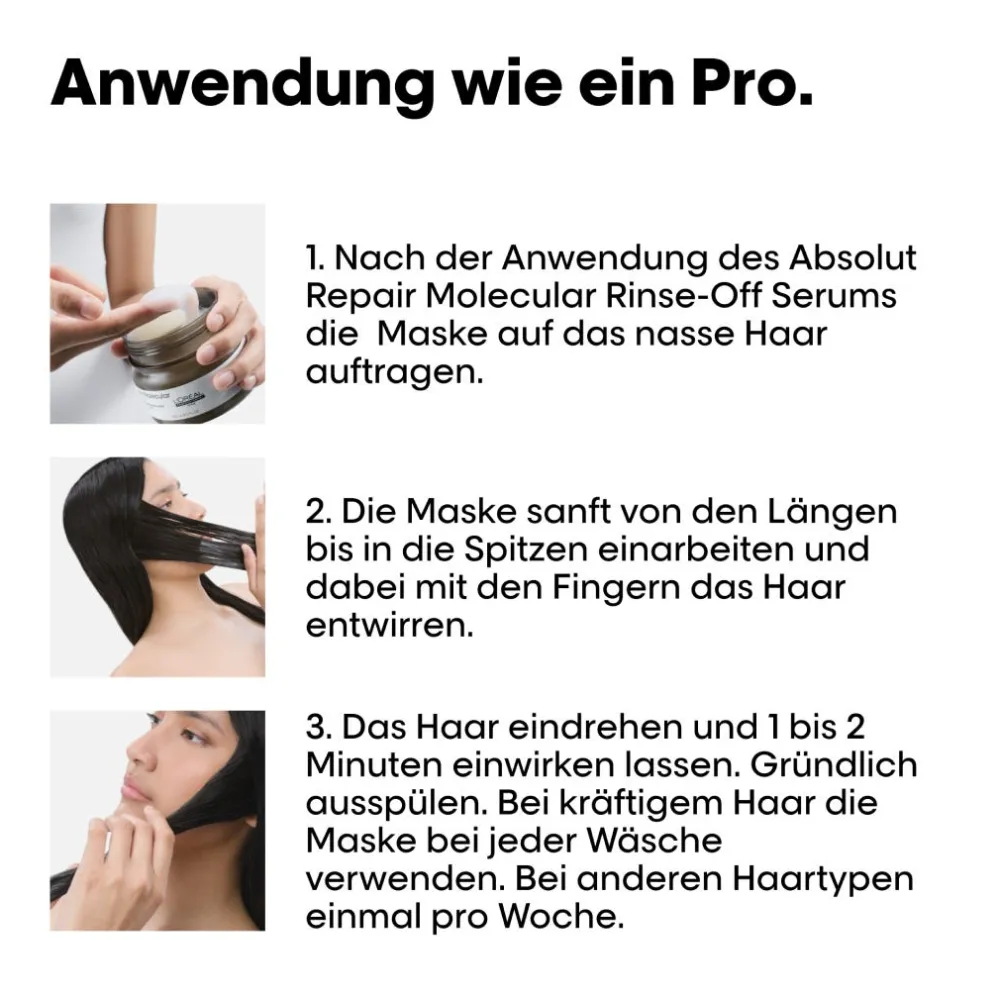 L'Oréal Professionnel Paris Reparatur & Stärkung| Haarkur^Serie Expert Absolut Repair Molecular Maske 250 ml