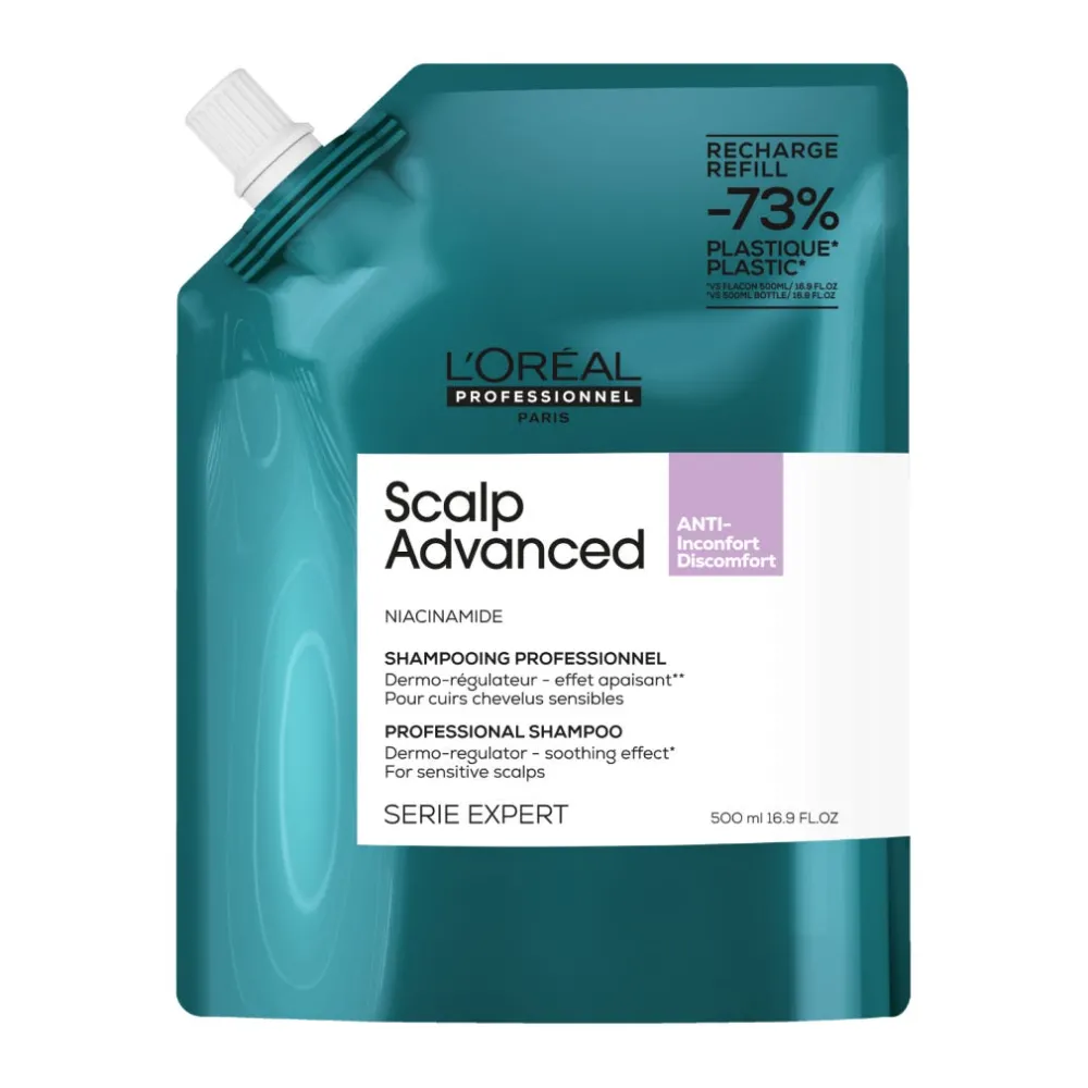 Série Expert Scalp Advanced Anti-Discomfort Dermo-Regulator Shampoo Refill 500 ml-L'Oréal Professionnel Paris New