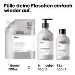 Serie Expert Silver Shampoo Refill 500 ml-L'Oréal Professionnel Paris Clearance
