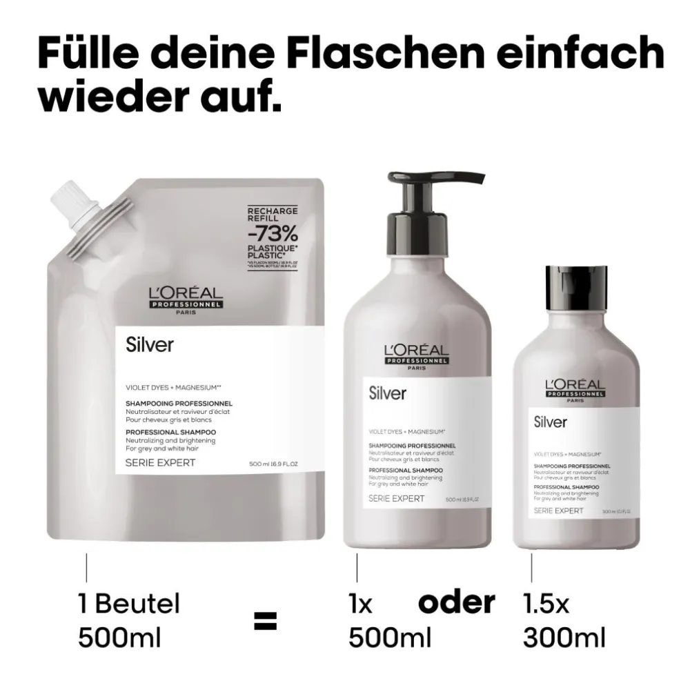 Serie Expert Silver Shampoo Refill 500 ml-L'Oréal Professionnel Paris Clearance