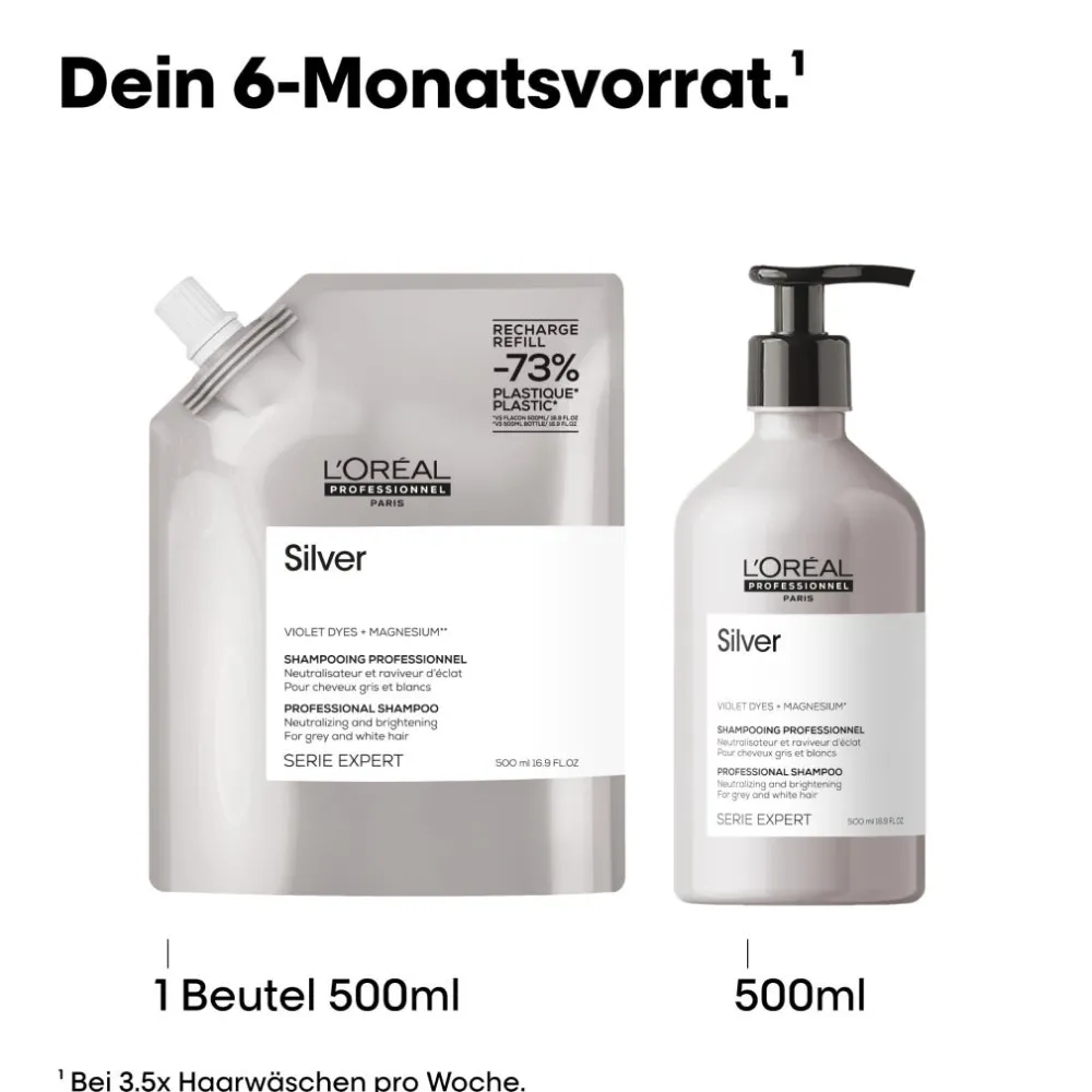 Serie Expert Silver Shampoo Refill 500 ml-L'Oréal Professionnel Paris Clearance