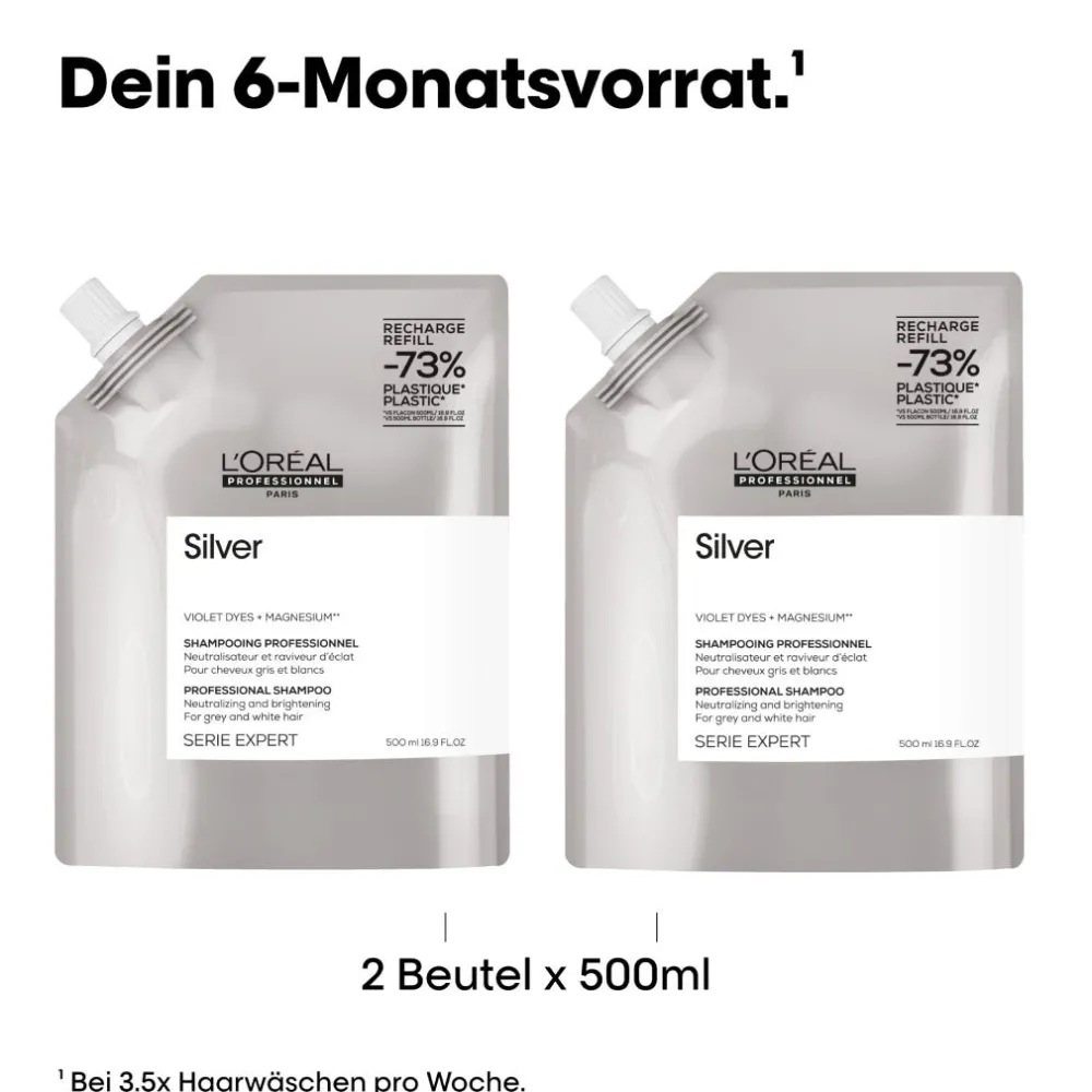 Serie Expert Silver Shampoo Refill 500 ml-L'Oréal Professionnel Paris Clearance