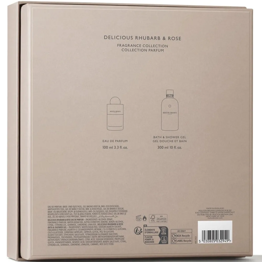 Damen Molton Brown Damendüfte|Körper|Delicious Rhubarb & Rose Parfüm Geschenkset