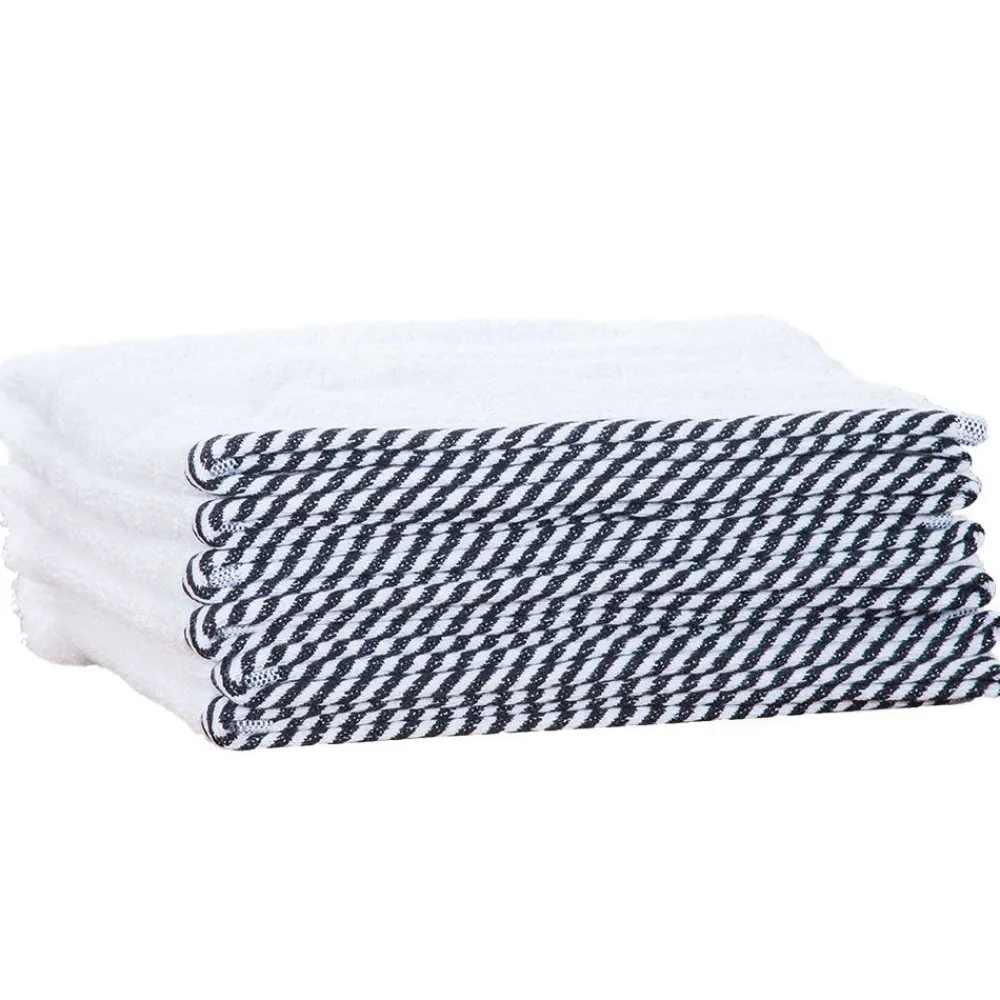 1o1BARBERS Rasur|Handtücher^Barber Towel White/Black 20x40cm