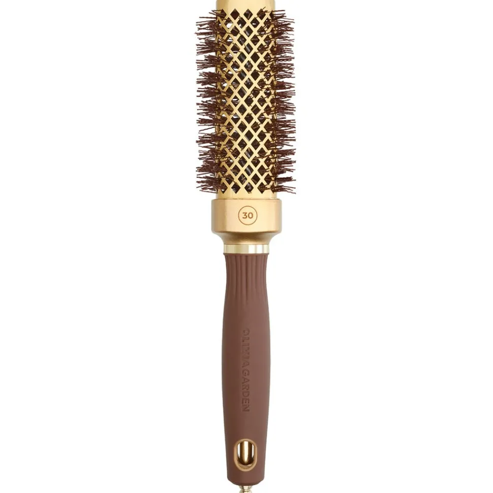 Blowout Straight Wavy Bristle Gold & Brown 30 mm-Olivia Garden Outlet