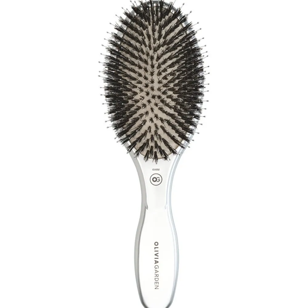 Olivia Garden Bürste|CARE OVAL Boar & Nylon Bristles Silver
