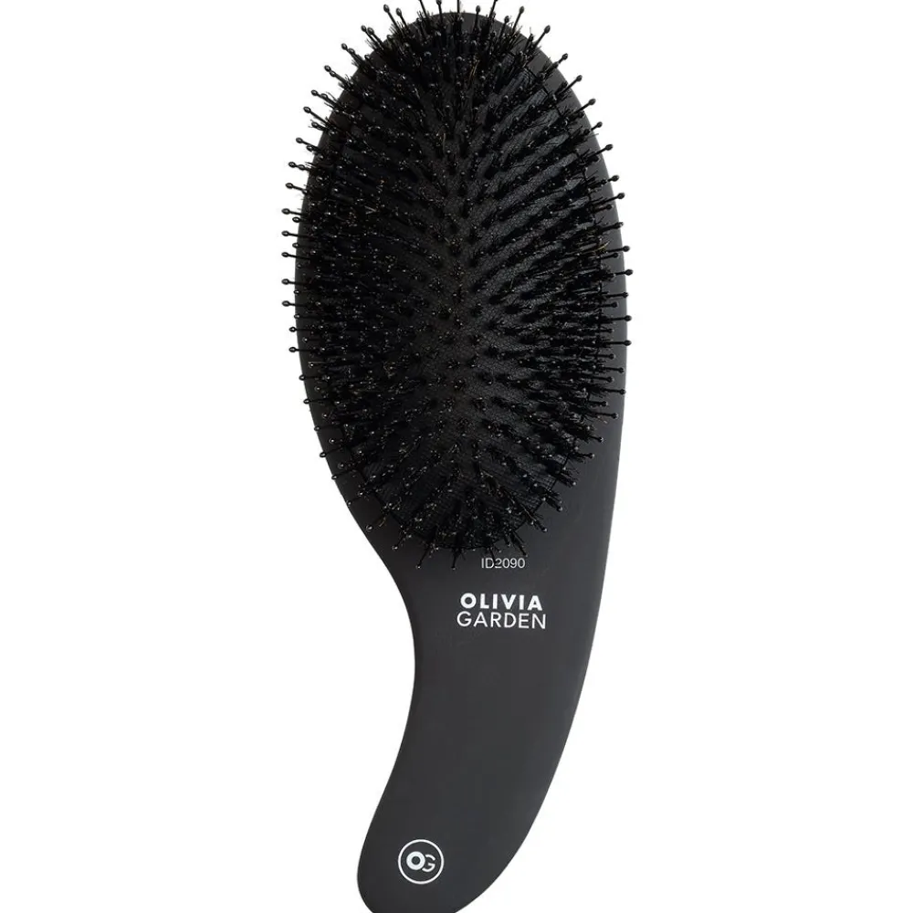 Curve Boar & Nylon Bristles Matt Black-Olivia Garden Best