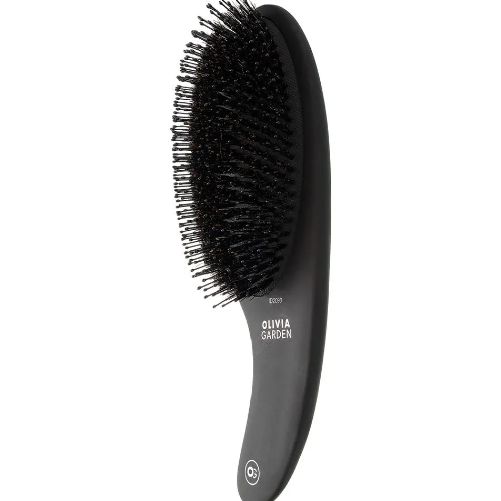 Curve Boar & Nylon Bristles Matt Black-Olivia Garden Best