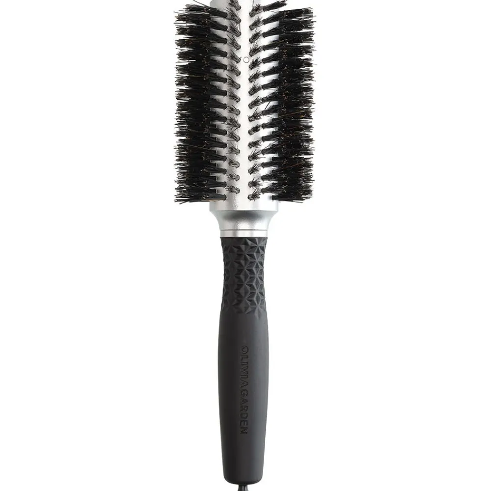Olivia Garden Bürste|Essential Blowout Soft Boar Bristles Silver 35 mm
