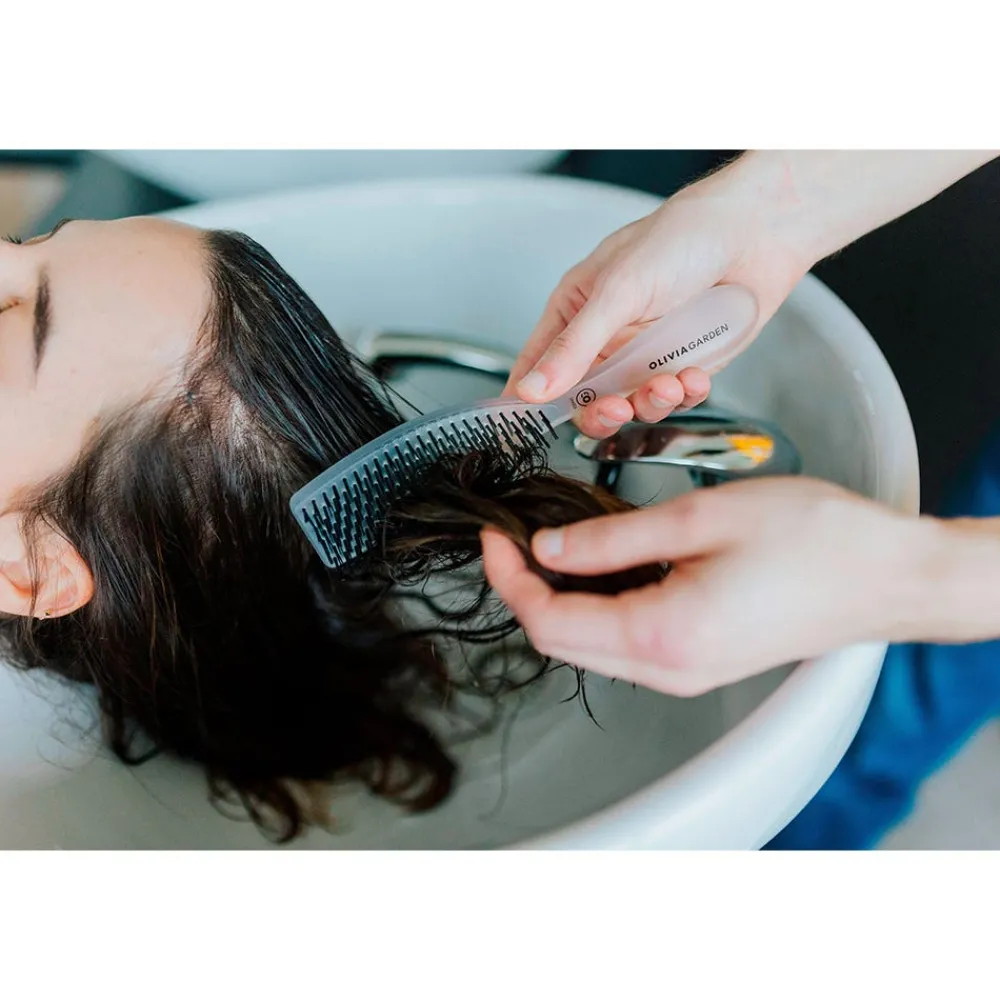 Olivia Garden Bürste|Essential Style Wet Fine Hair Bristles Ice White