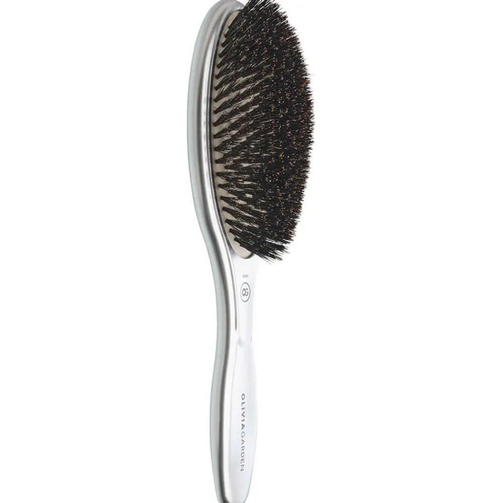 Olivia Garden Bürste|Expert Care Oval Boar Bristles Silver