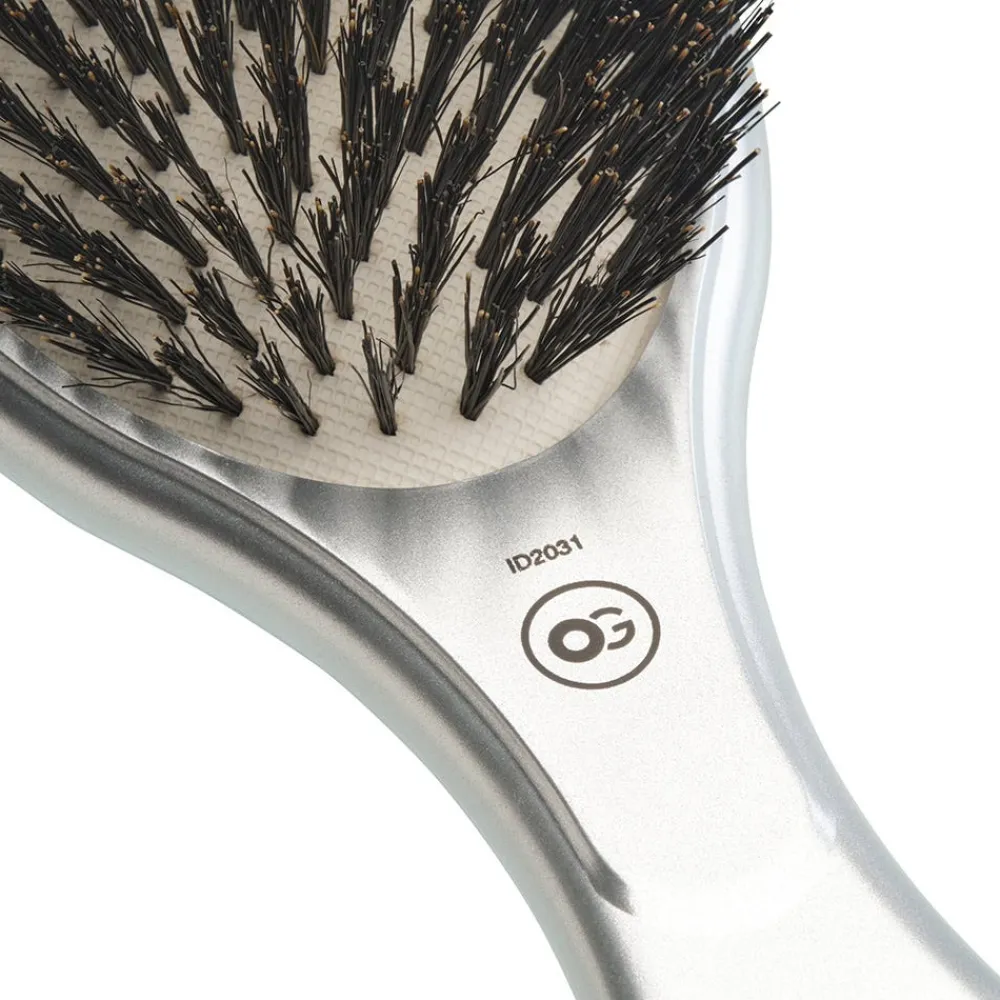 Olivia Garden Bürste|Expert Care Oval Boar Bristles Silver