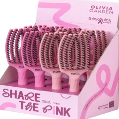 Olivia Garden Kämme & Bürsten|Bürste|Fingerbrush Combo M Think Pink 2025 8er Display