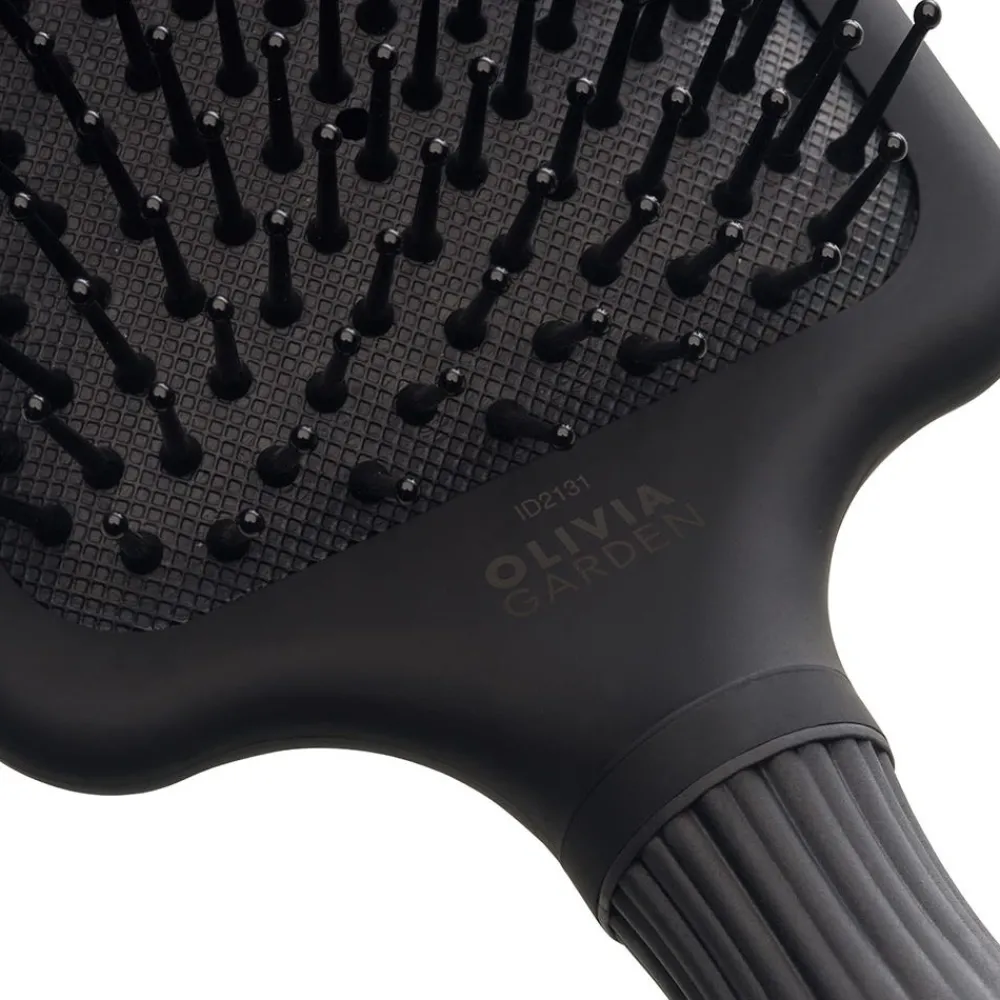 Olivia Garden Kämme & Bürsten|Bürste^Rectangular Nylon Bristle Black Label