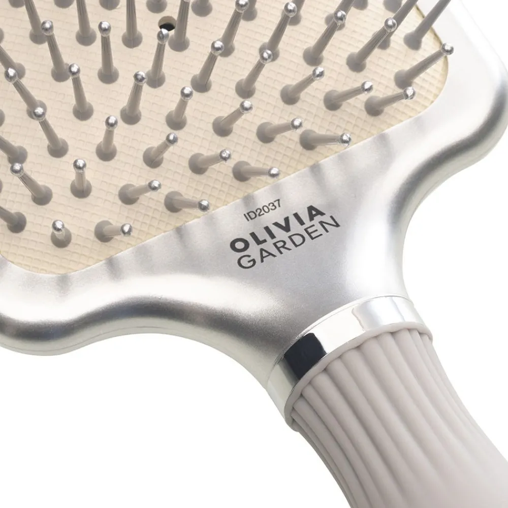 Olivia Garden Bürste^Rectangular Nylon Bristles Silver L