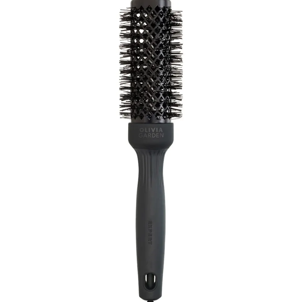 Olivia Garden Kämme & Bürsten|Bürste^Shine Wavy Bristles Black Label 35 mm Rundbürste