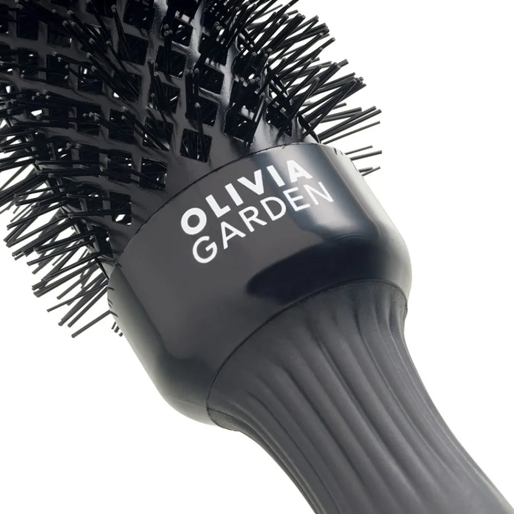 Olivia Garden Kämme & Bürsten|Bürste|Shine Wavy Bristles Black Label 20 mm Rundbürste