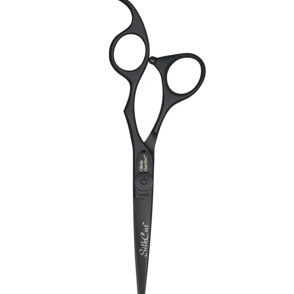 Olivia Garden Scheren|SilkCut Matt Black Haarschneideschere 5,75'' Rechtshand