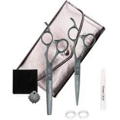 Olivia Garden Scheren|SilkCut PRO Charcoal 2er Scherenset