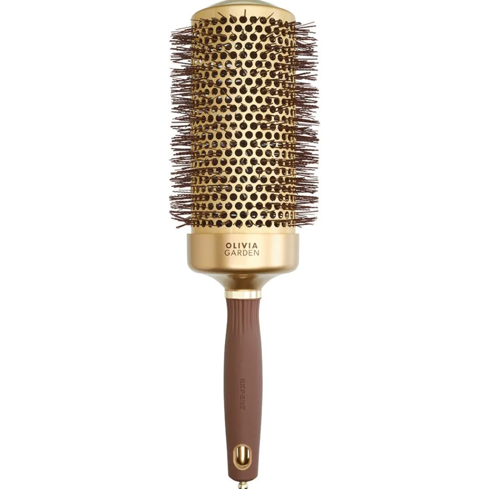 Olivia Garden Kämme & Bürsten|Bürste|Speed Wavy Bristles Gold & Brown 65 Rundbürste