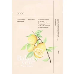Ondo Beauty Gesicht^Ondo Charcoal & Yuja Bubble Mask 25 g