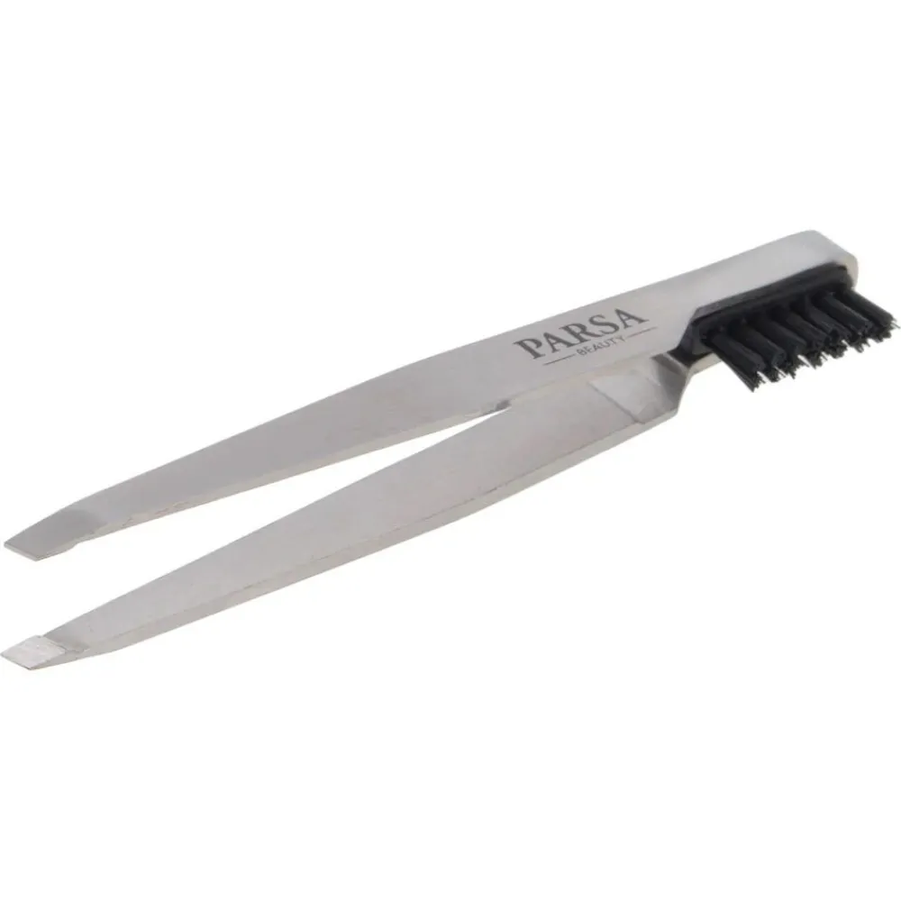 Pinzette mit Augenbrauenbürstchen 2 in 1-PARSA Beauty Discount