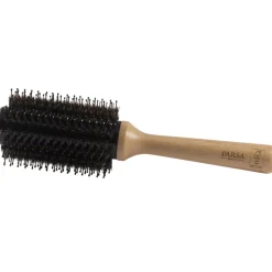 PARSA Beauty Kämme & Bürsten|Profi FSC Holz Haarbürste Rundfön mit Mischborsten 33 cm