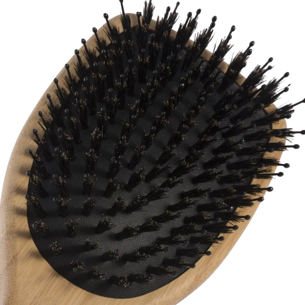 PARSA Beauty Kämme & Bürsten|Profi FSC Holz Haarbürste Paddle Groß mit Mischborsten