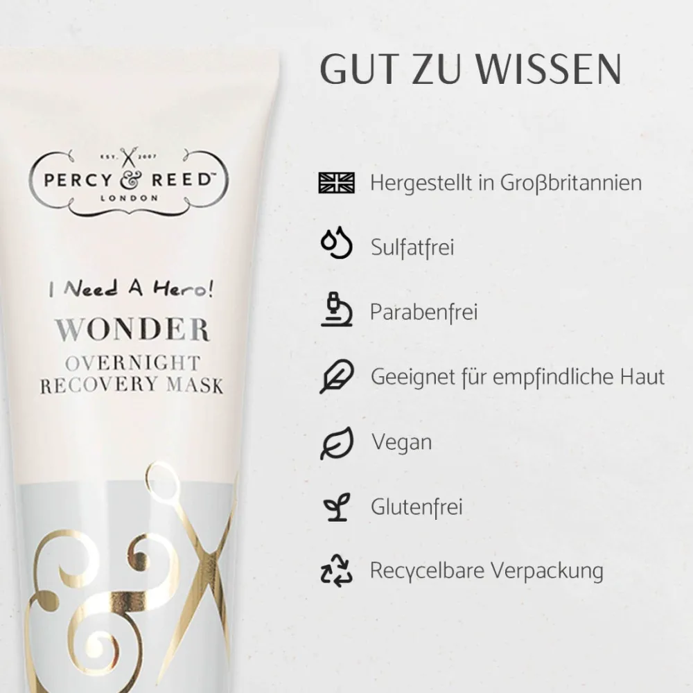 Percy & Reed Reparatur & Stärkung|Hagel Nature^I NEED A HERO! Wonder Overnight Mask 150 ml