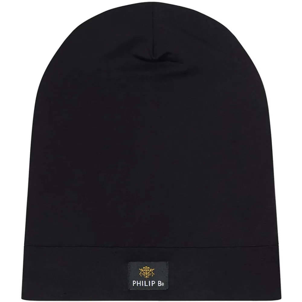 Philip B. Umhänge & Hauben|Silky Smooth Beanie Black