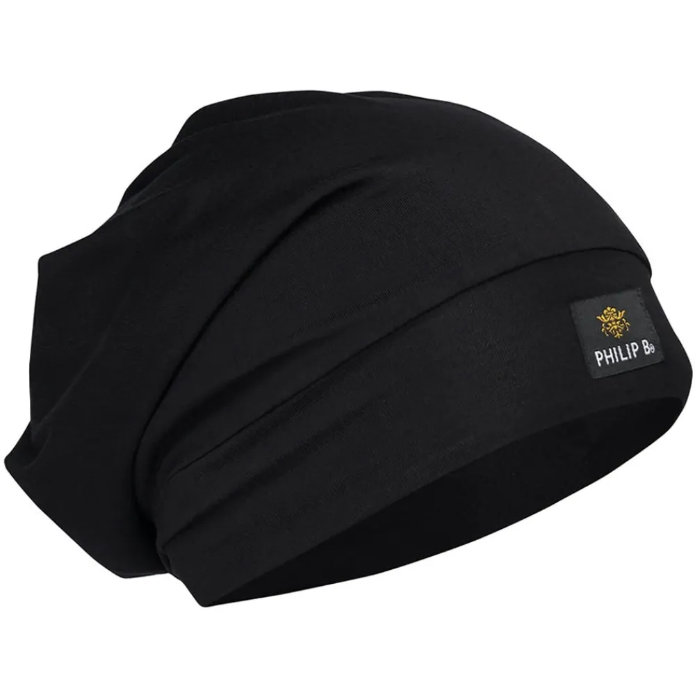 Philip B. Umhänge & Hauben|Silky Smooth Beanie Black