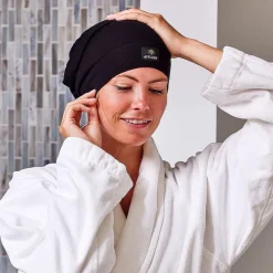 Philip B. Umhänge & Hauben|Silky Smooth Beanie Black