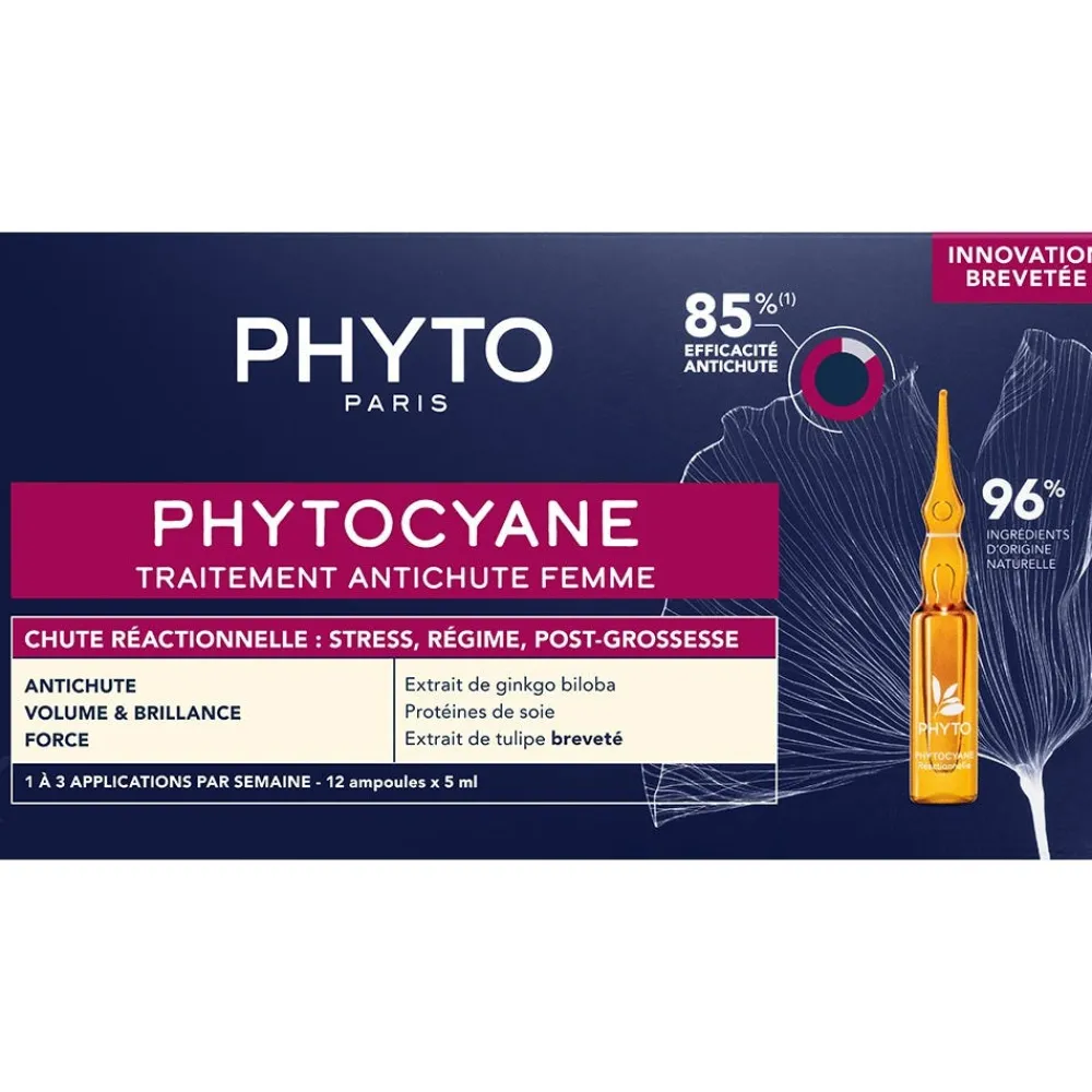 Phyto Haarausfall|Haarausfall^cyane Ampullen-Kur Reaktiver Haarausfall Frau