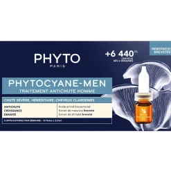 Phyto Haarausfall|Haarausfall & Spezialpflege|cyane Ampullen-Kur Starker Haarausfall Männer