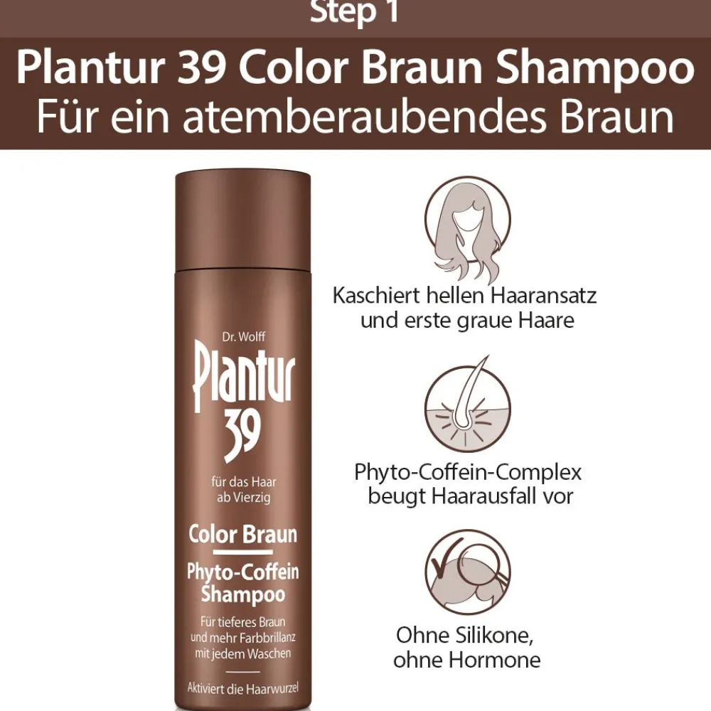 39 Color Braun Phyto-Coffein-Shampoo 250 ml-Plantur Clearance