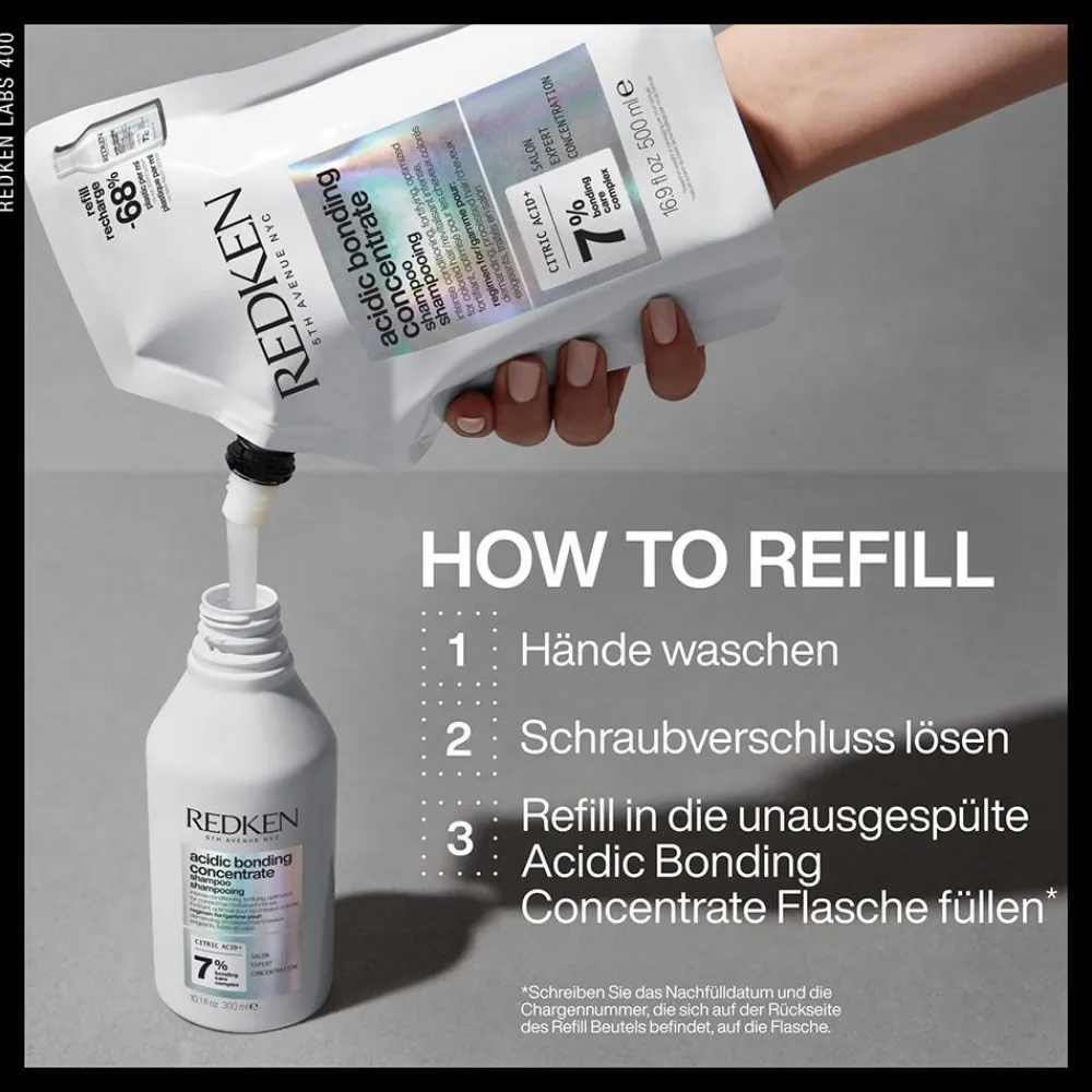Redken Shampoo|Acidic Bonding Concentrate Shampoo Refill Pouch 500 ml