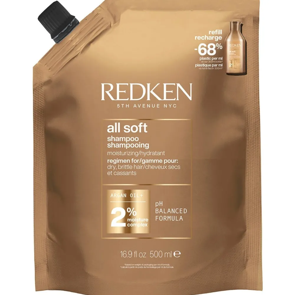 All Soft Shampoo Refill Pouch 500 ml-Redken Outlet