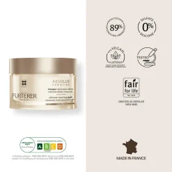 Rene Furterer Reparatur & Stärkung|Hagel Nature|Absolue Kératine Aufbauende Keratin-Maske fein-normal 200 ml