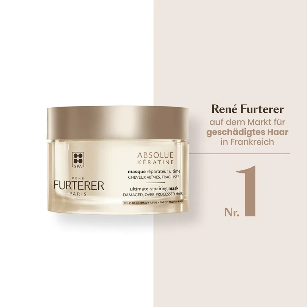Rene Furterer Reparatur & Stärkung|Hagel Nature|Absolue Kératine Aufbauende Keratin-Maske fein-normal 200 ml