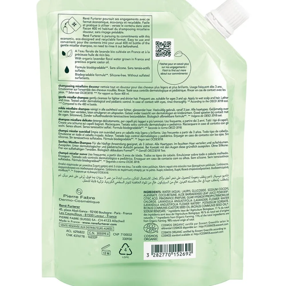 Rene Furterer Hagel Nature| Shampoo^Naturia Sanftes Mizellen-Shampoo 400 ml Refill